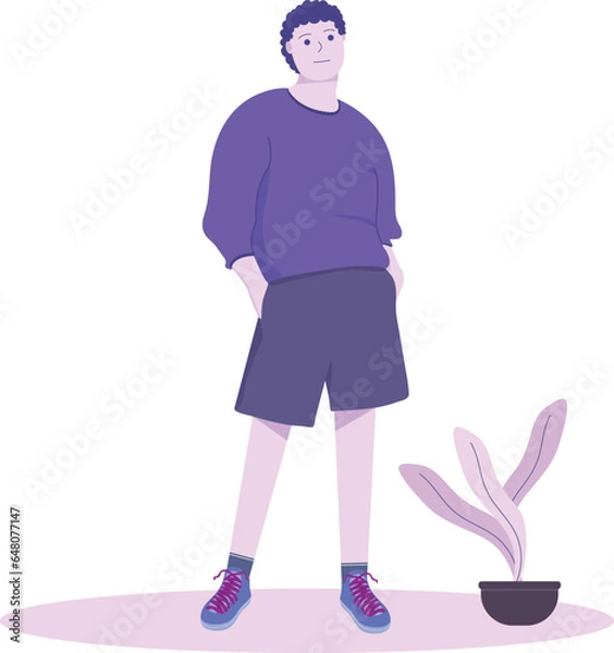 Obraz vector man flat character illustration