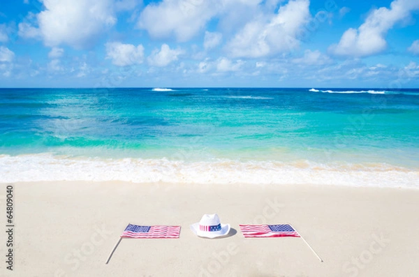 Obraz American holidays background with hat