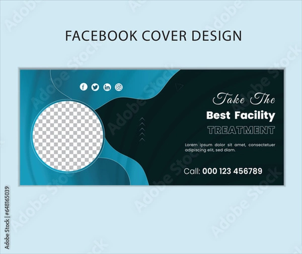 Obraz business facebook cover design Business agency promotion social media cover Editable square banner corporate social media post business company banner agency design web banner business cover design