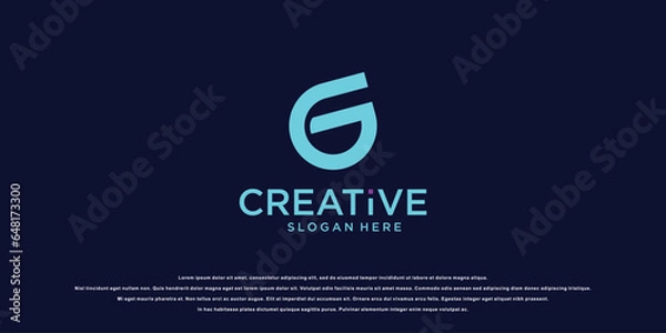 Fototapeta Simple letter G logo design with modern concept| premium vector