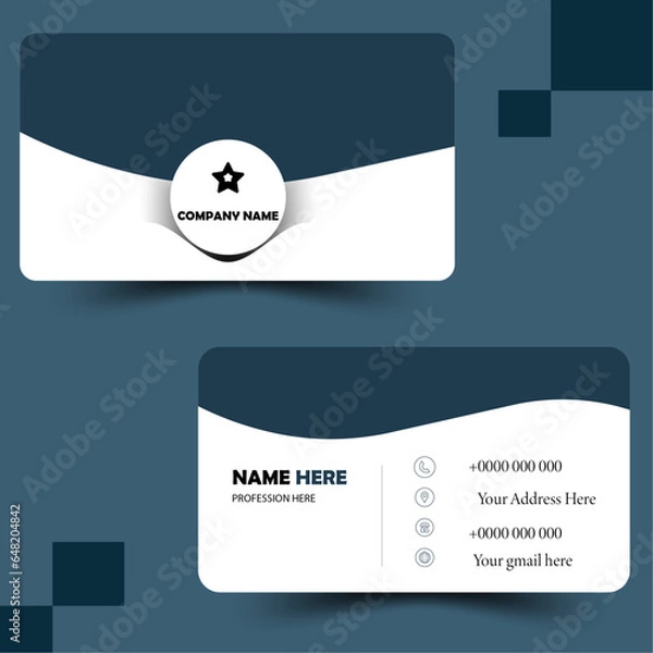 Fototapeta Creative and clean professional business card template.
Double sided and modern pattern background simple business card design
