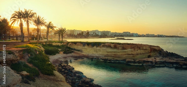 Obraz Cyprus - Protaras (Fig tree bay) sunset 
Panorama