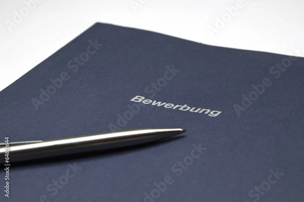 Obraz Bewerbungsmappe mit Stift 1