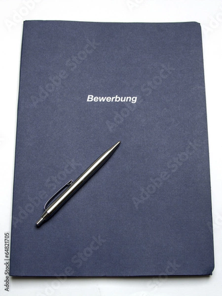 Obraz Bewerbungsmappe mit Stift 3
