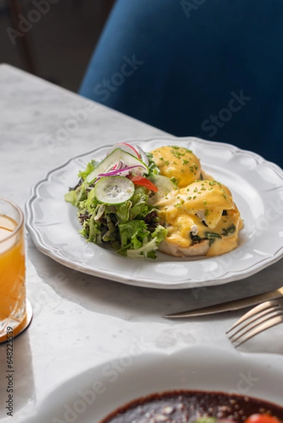 Obraz salad with shrimps