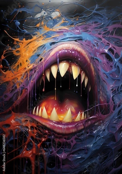 Obraz Art bouche de monstre