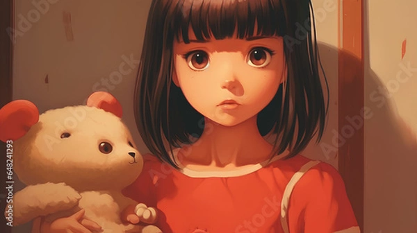 Obraz cute child. Generative AI