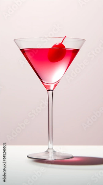 Obraz glass with red cocktail