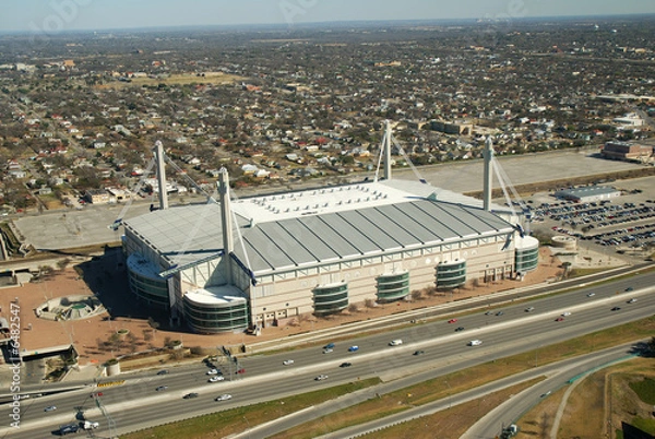 Obraz Widok z lotu ptaka na arenę sportową Alamodome.
