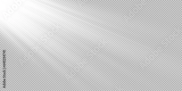 Fototapeta Vector transparent sunlight special lens flash light effect.front sun lens flash. Vector blur in the light of radiance.. Stock royalty free vector illustration. PNG	