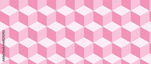 Fototapeta Geometric girl mosaic made of squares and hearts, in a fashionable style. Template for Valentine's Day and Mother's Day beautiful background, for textiles and wallpaper.