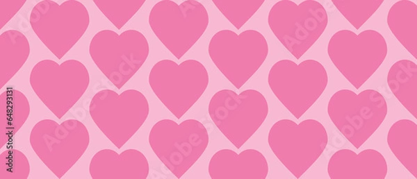 Fototapeta Geometric girl mosaic made of squares and hearts, in a fashionable style. Template for Valentine's Day and Mother's Day beautiful background, for textiles and wallpaper.
