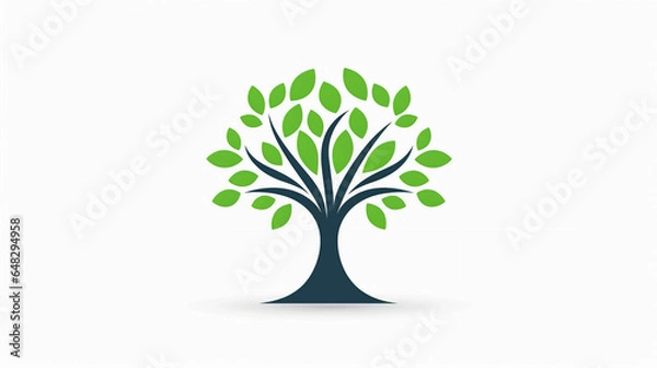 Fototapeta Symbol of Green Living: Minimalistic Tree Logo