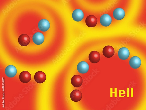 Fototapeta Hell, abstract Illustration