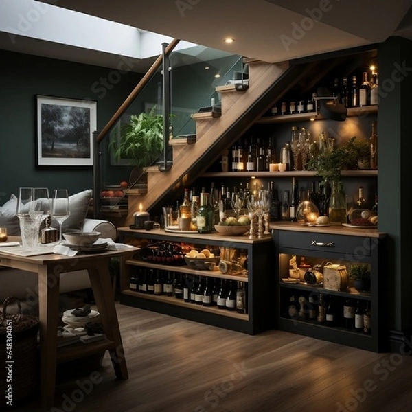 Obraz Beautiful storage under the stairs
