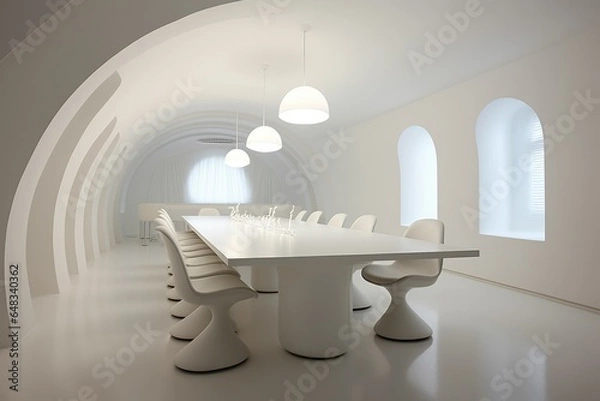 Obraz White meeting room | Generative AI