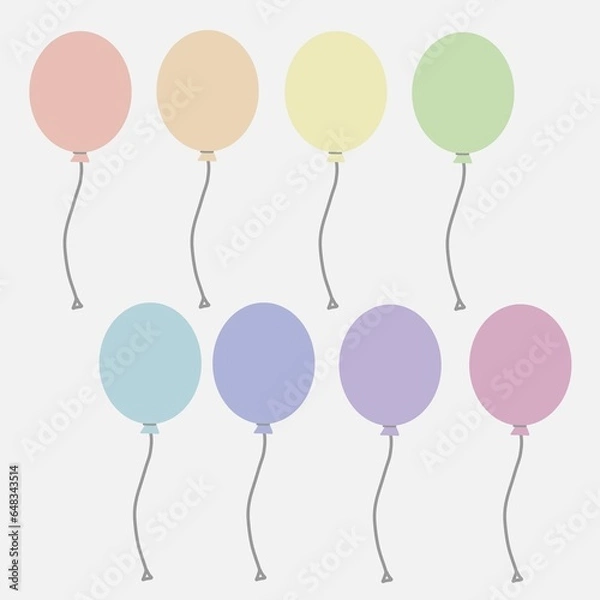 Fototapeta シンプルでカラフルな風船のセット