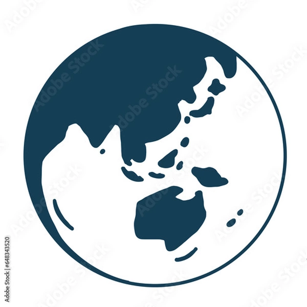 Fototapeta シンプルな地球のアイコン