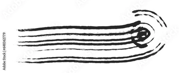 Fototapeta wavy horizontal lines. Marker hand-drawn line border set and scribble design elements.