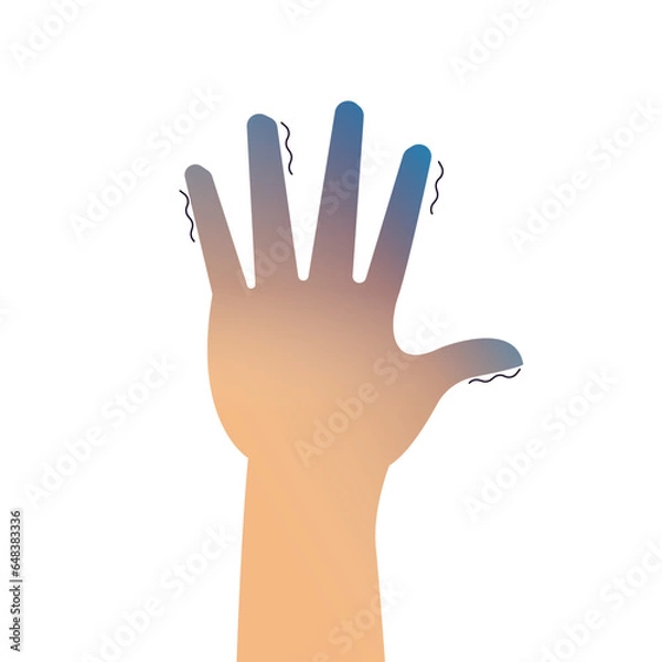 Obraz Cold hand blood