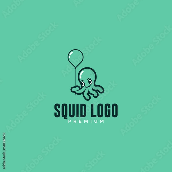 Obraz Octopus logo design template Premium Vector.