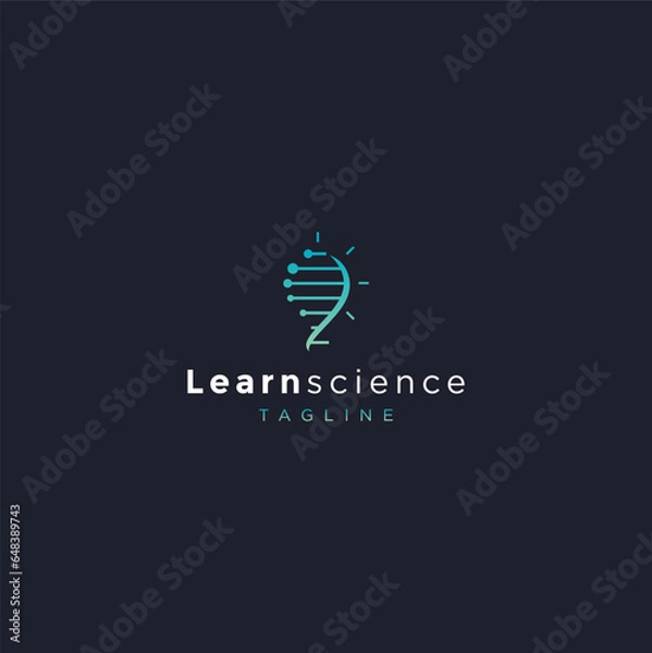 Obraz learn science logo design template, vector logo, premium.