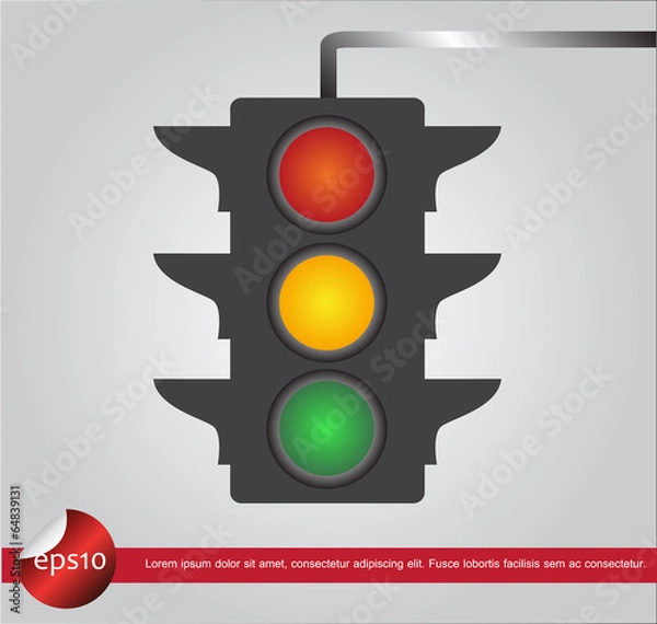 Fototapeta traffic light vector icon