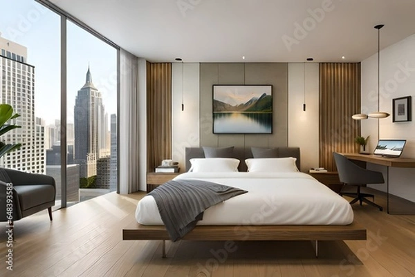 Obraz luxury comfortable bedroom