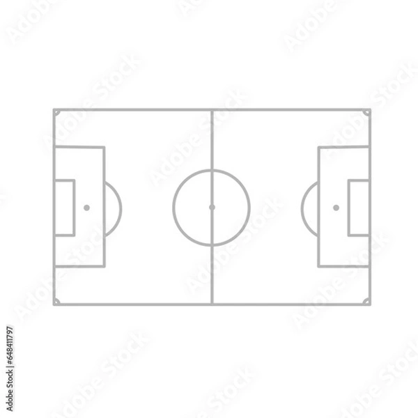 Fototapeta Lineart soccer field 