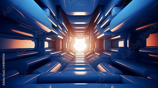 Fototapeta Abstract 3D Business Background. Generative AI