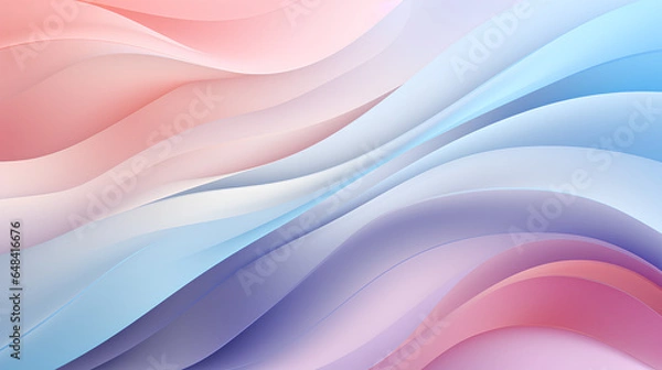 Fototapeta Waves Pastel Colors Waves Background. Generative AI