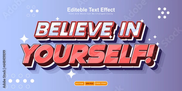 Fototapeta Stay Focused, editable 3d text effect with an encouraging message to yourself