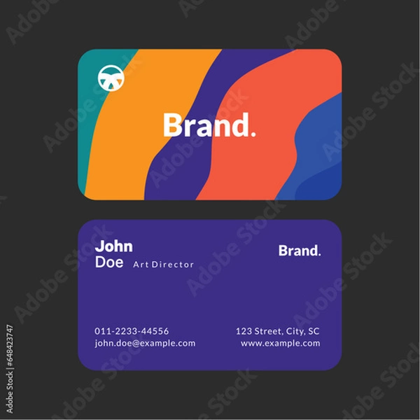 Fototapeta Modern and clean professional business card template
