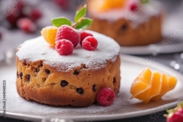 Fototapeta cheesecake with berries