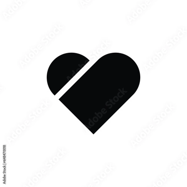 Obraz heart icon on white background