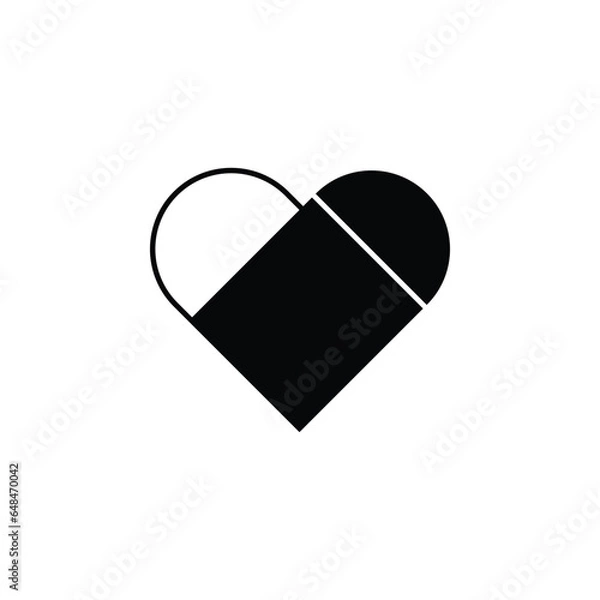Obraz heart icon on white background
