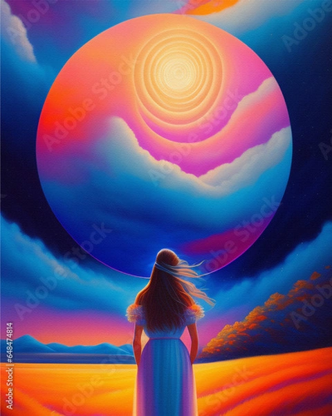 Obraz the sun and the moon