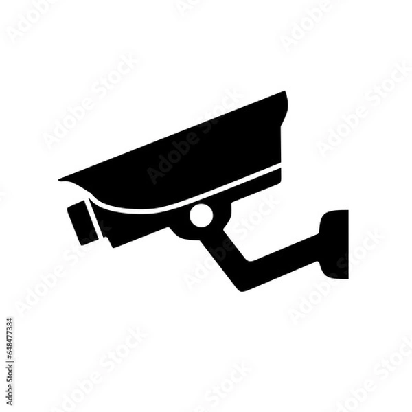 Fototapeta CCTV camera icon vector on white background.security camera icon