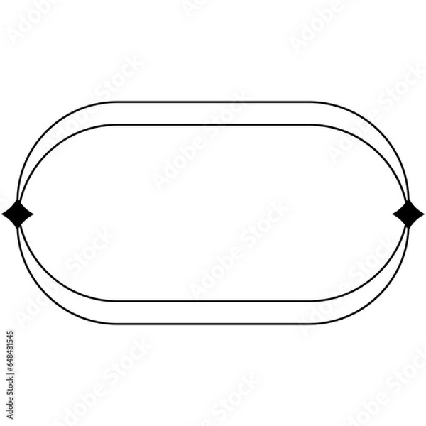 Fototapeta minimalist fream elements and geometry oval fream