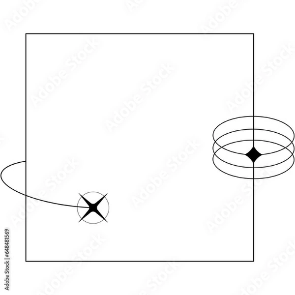 Fototapeta minimalist fream elements and geometry square fream