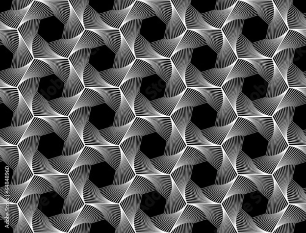 Obraz Design seamless monochrome hexagon geometric pattern