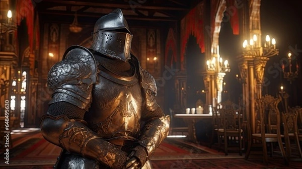 Obraz Knight in castle