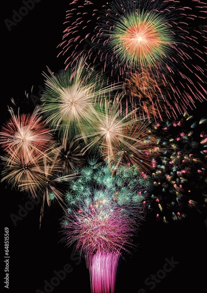 Fototapeta 日本の伝統的な打ち上げ花火　大曲