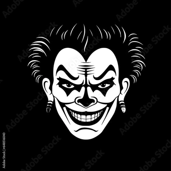 Fototapeta Clown | Minimalist and Simple Silhouette - Vector illustration