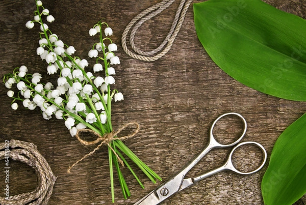 Obraz Florist table with accessories