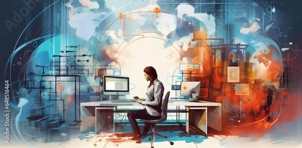 Obraz デスクワーク(desk work)