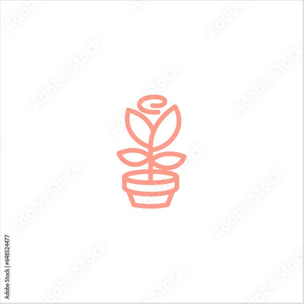 Obraz Rose Minimalist Logo