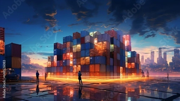 Obraz コンテナヤード（container yard)