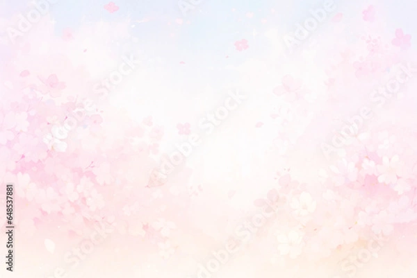 Obraz 幻想的で綺麗な春のピンクの桜の花の背景