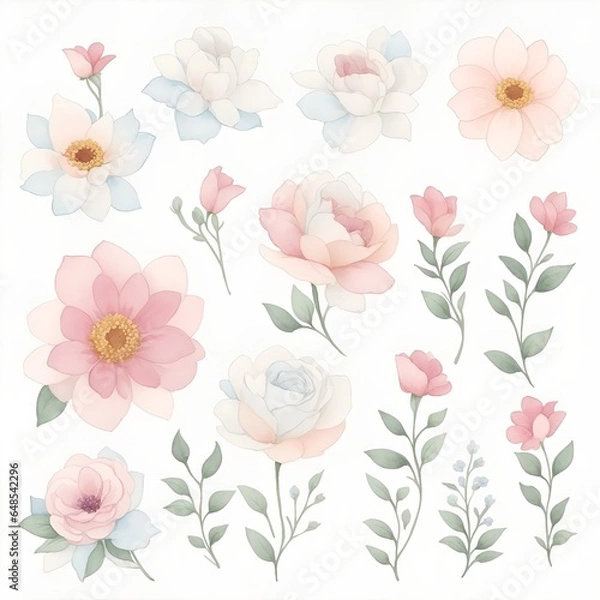 Fototapeta seamless pattern with pink roses